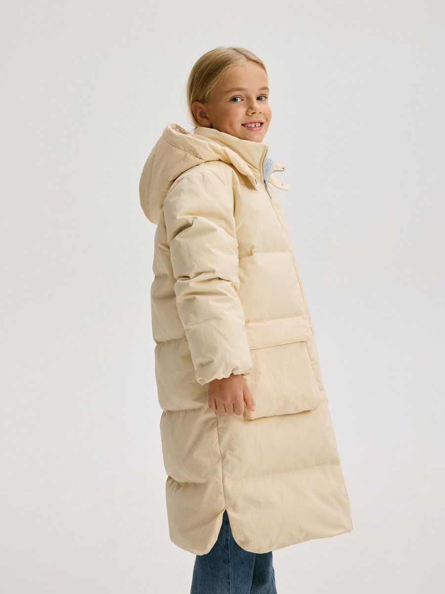 GIRLS` COAT - NUDE - RESERVED