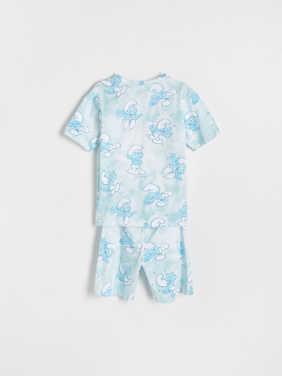 Ensemble de pyjama en coton The Smurfs - bleu pâle - RESERVED - 3