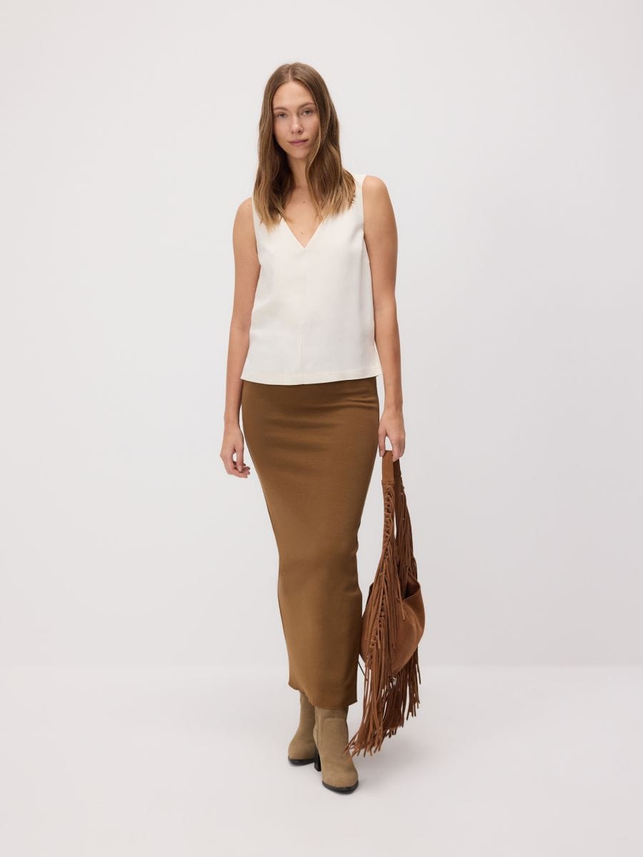 Oberteil in Form einer Weste - creme - RESERVED - 2