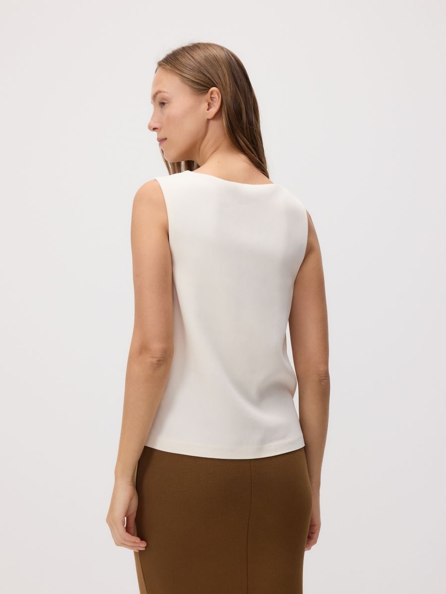 Oberteil in Form einer Weste - creme - RESERVED - 5