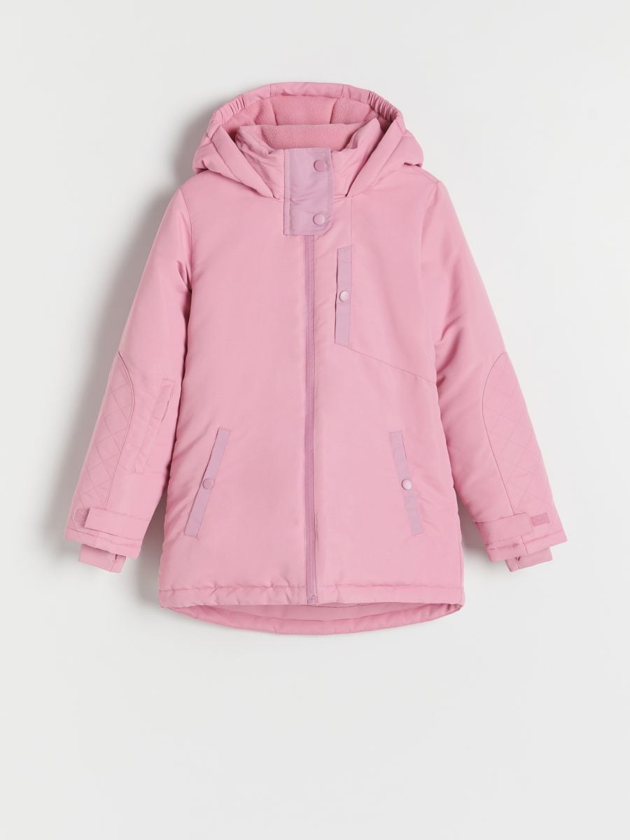 Insulated jacket with hood - dusty rose - RESERVED