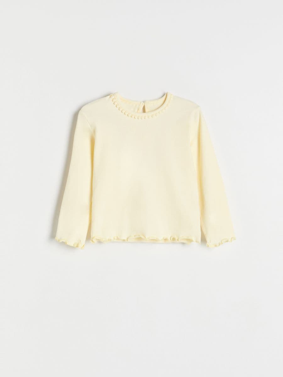 Памучна блуза - жълт - RESERVED