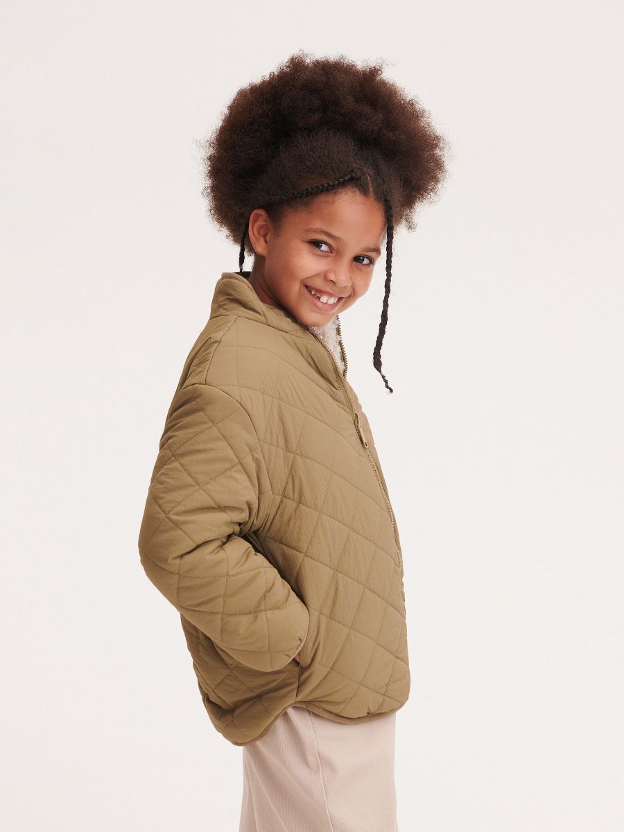 Reversible jacket with insulation - dusty green - RESERVED - 6