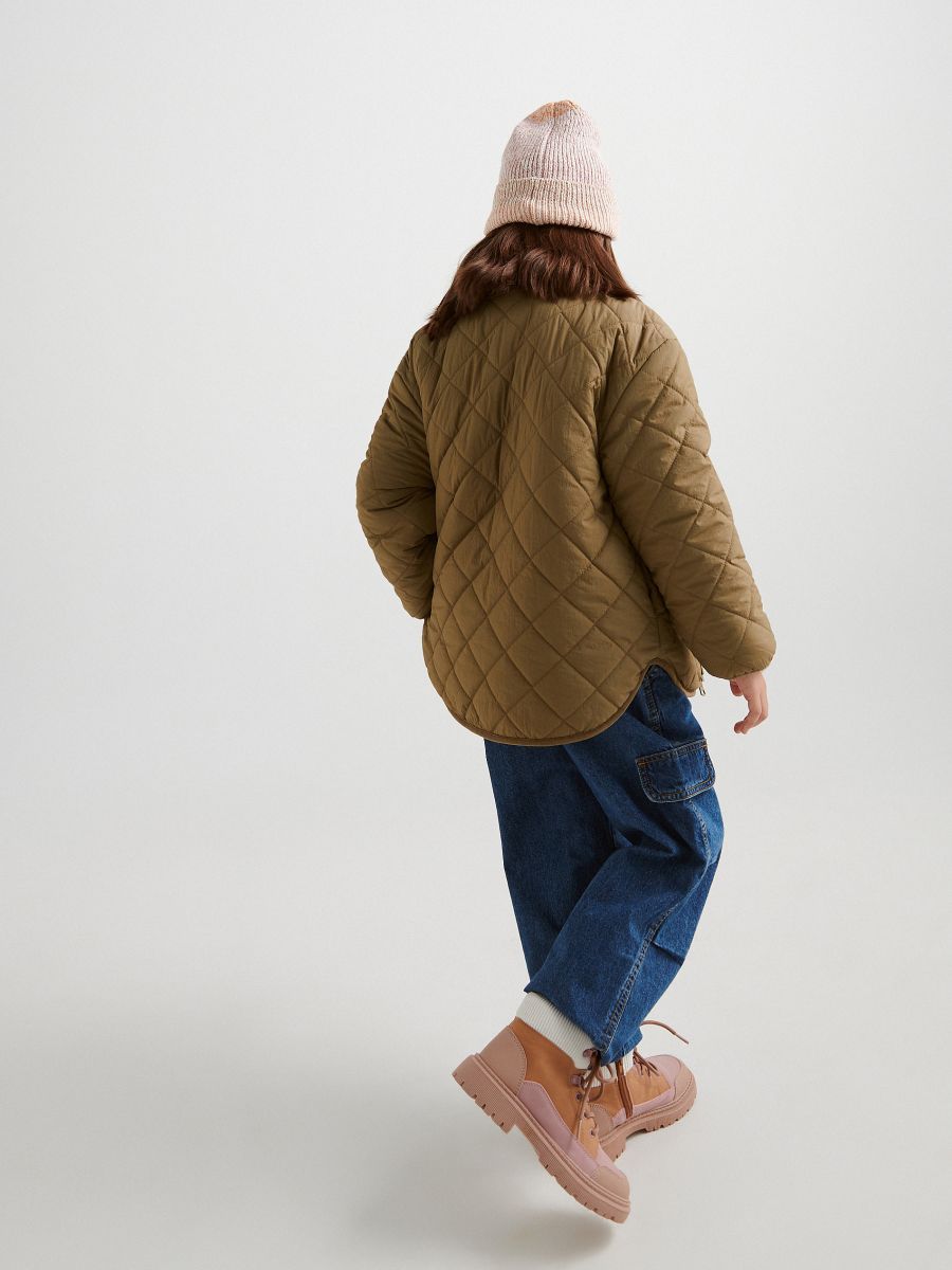 Reversible jacket with insulation - dusty green - RESERVED - 4