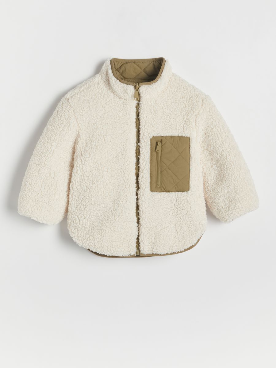 Reversible jacket with insulation - dusty green - RESERVED - 2