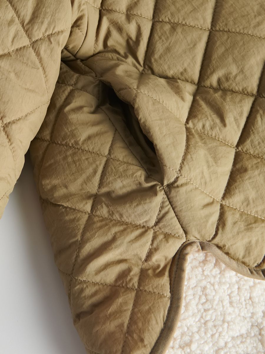 Reversible jacket with insulation - dusty green - RESERVED - 8