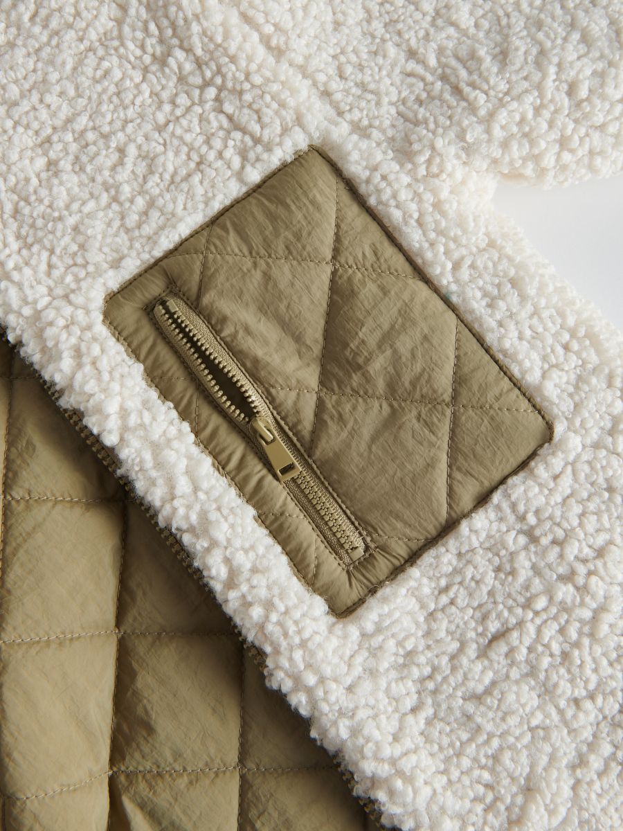 Reversible jacket with insulation - dusty green - RESERVED - 9