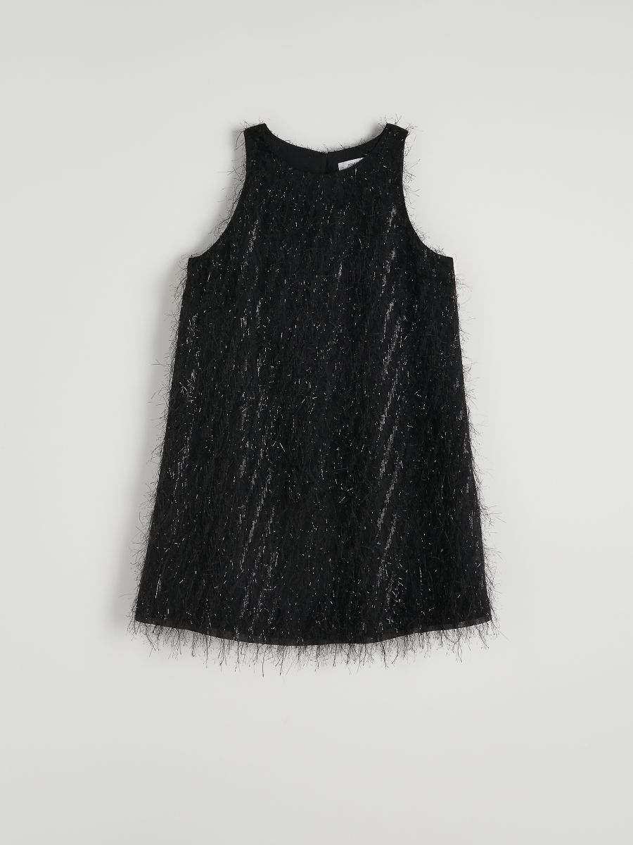 Sukienka mini z dekoltem halter Kolor czarny - RESERVED