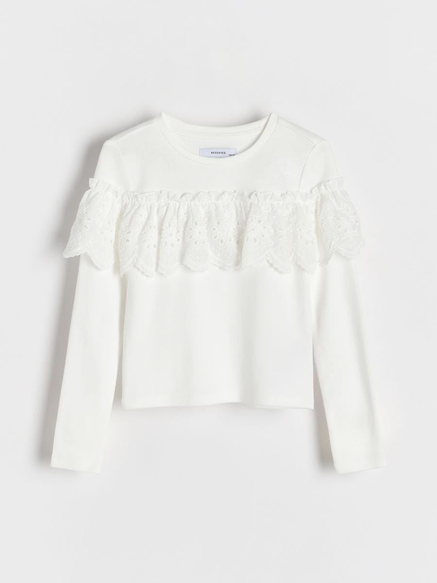 GIRLS` BLOUSE - krem - RESERVED