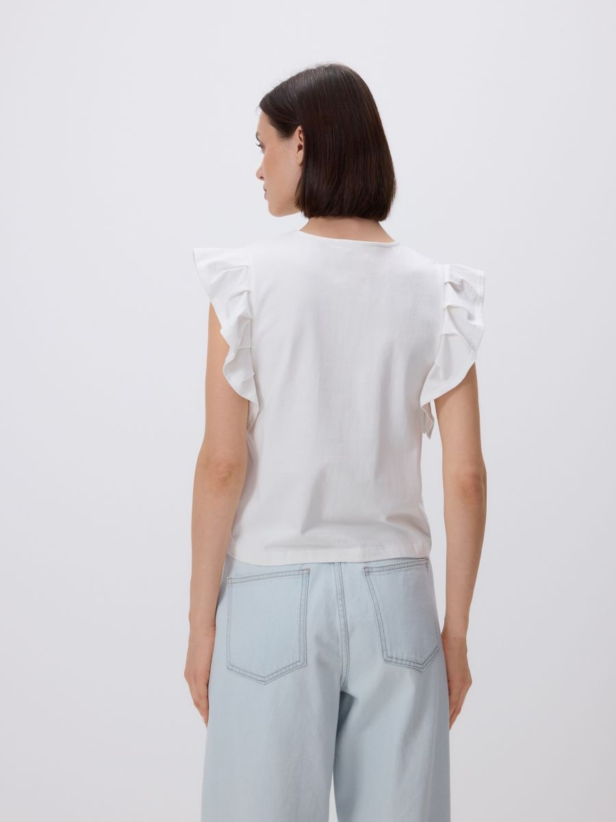 Ruffle blouse - white - RESERVED - 5
