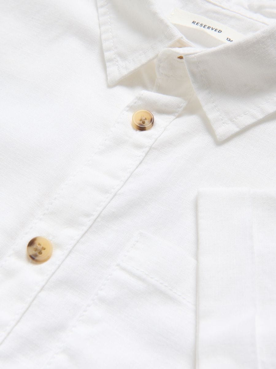 Linen rich shirt - white - RESERVED - 2