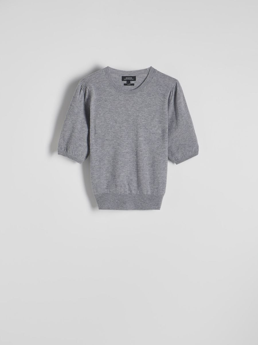 LADIES` SWEATER - light grey - RESERVED