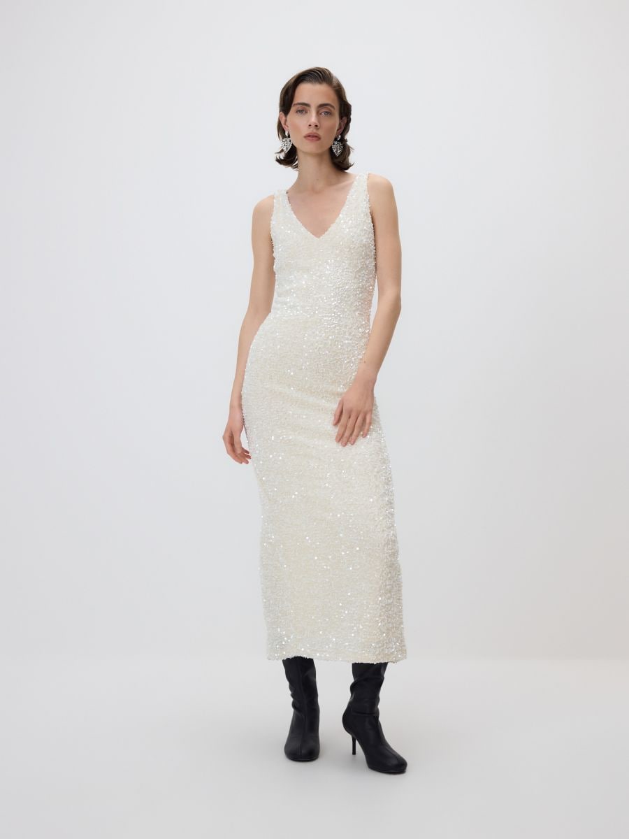 Sequin dress - nude - RESERVED