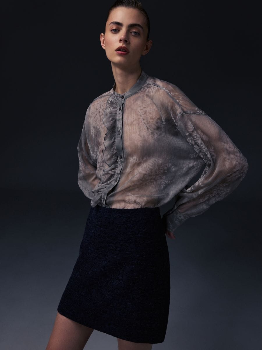 LADIES` SKIRT - navy - RESERVED - 2