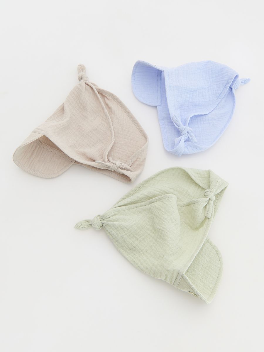 Tie-up bonnet hats with peak 3 pack - multicolor - RESERVED - 2
