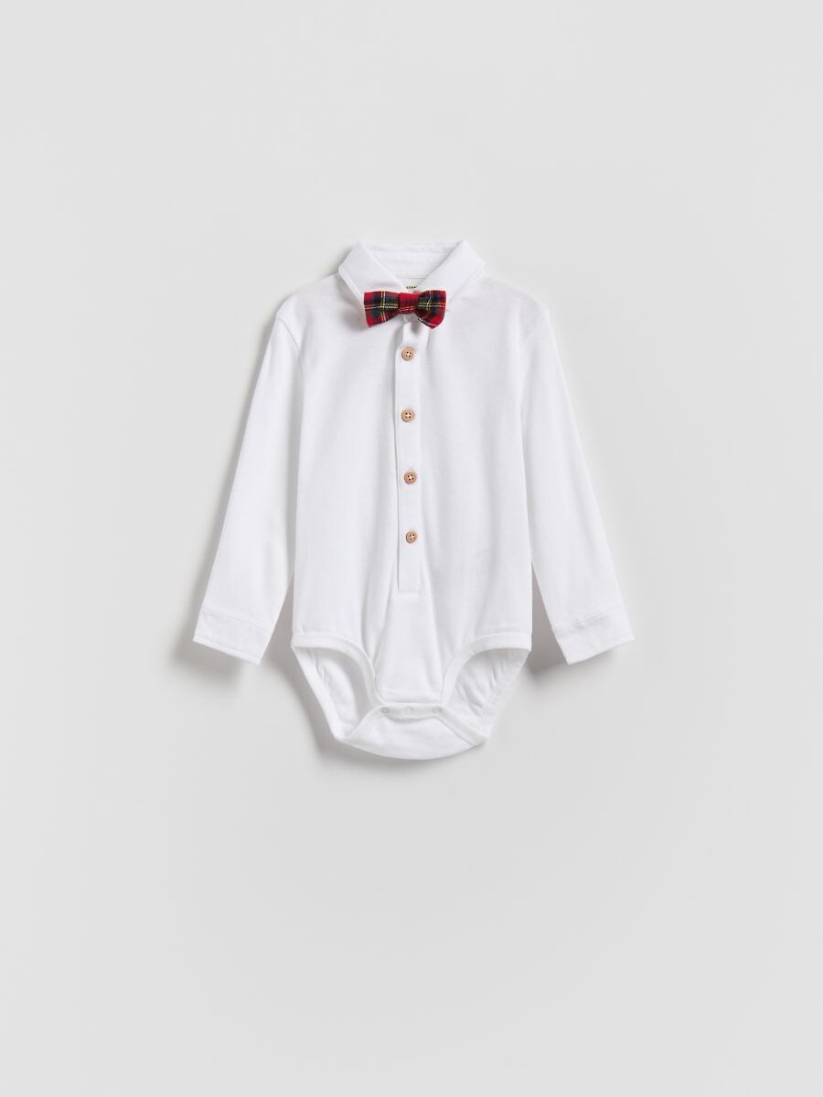 Bomuldsbody med butterfly - hvid - RESERVED