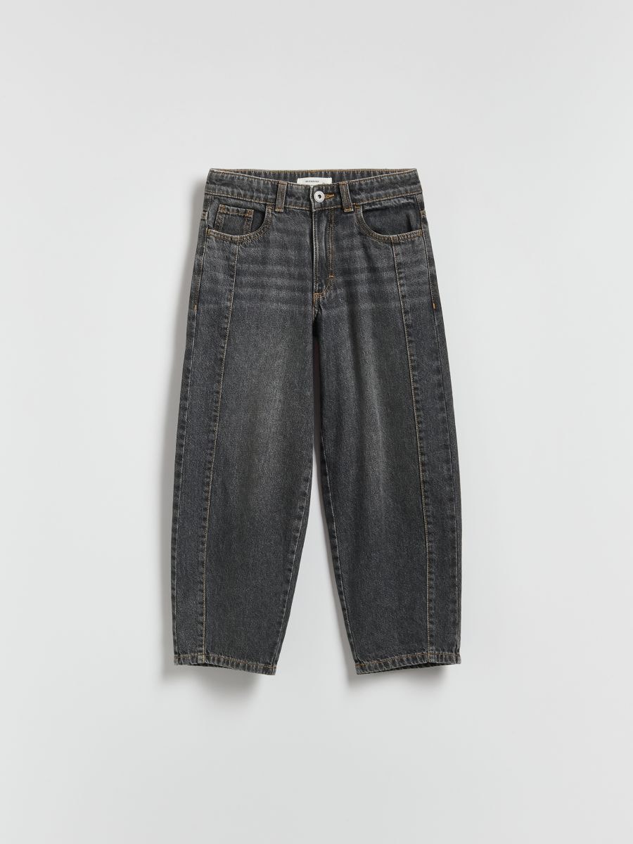 Relaxed fit jeans - grey - RESERVED