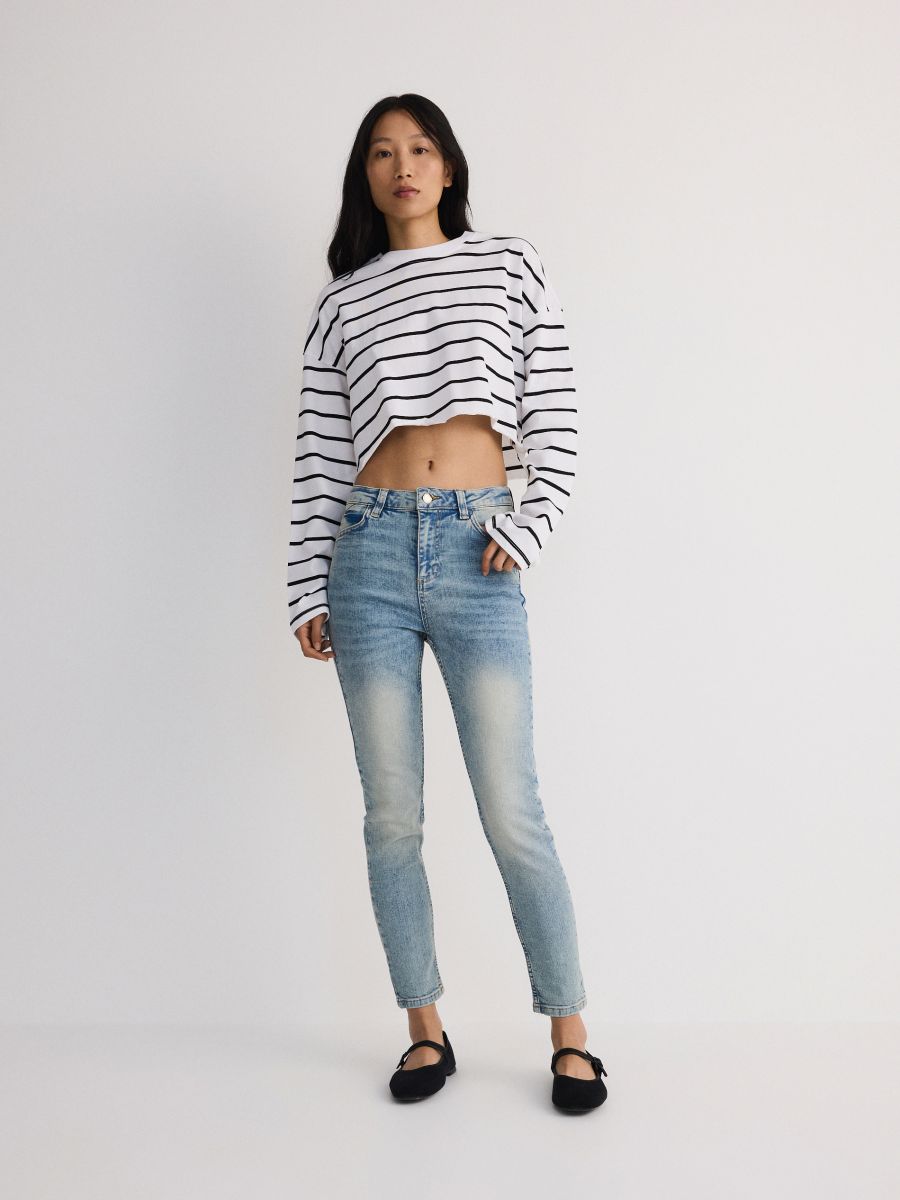 Jeans mid rise slim - AZUL - RESERVED
