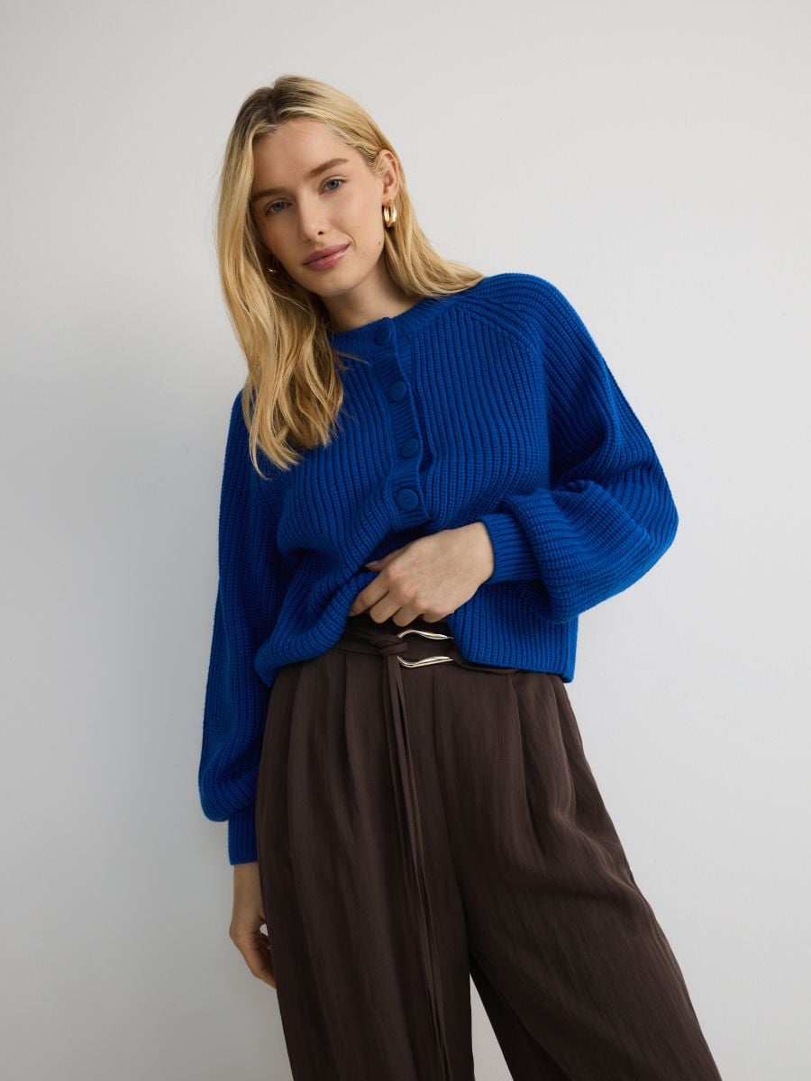 Παντελόνι loose με ζώνη - σκουρο καφέ - RESERVED - 3