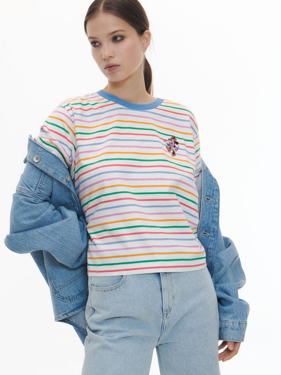 Minnie Mouse stripe T-shirt - multicolor - RESERVED - 2