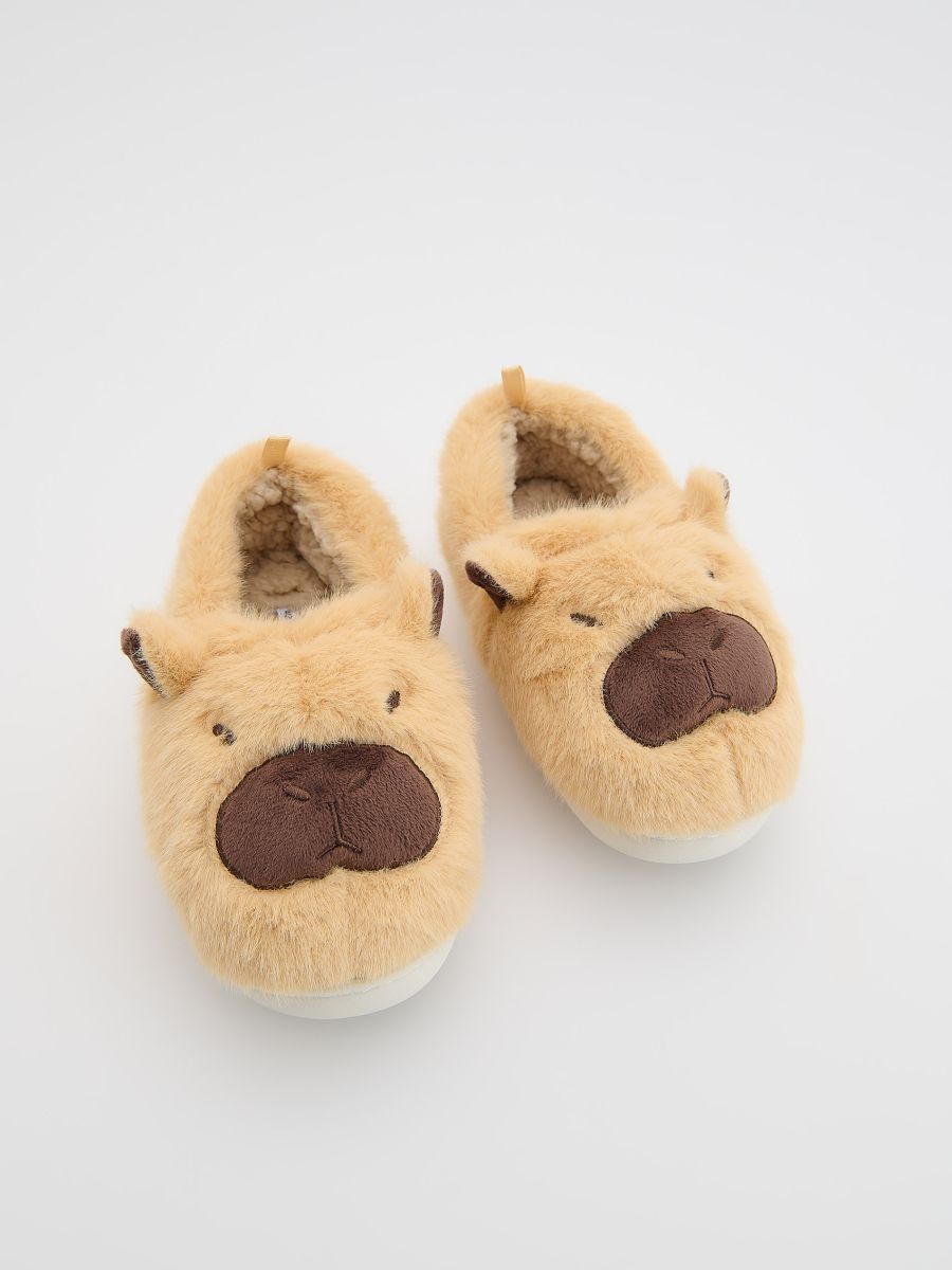 Capybara-Hausschuhe - goldbraun - RESERVED