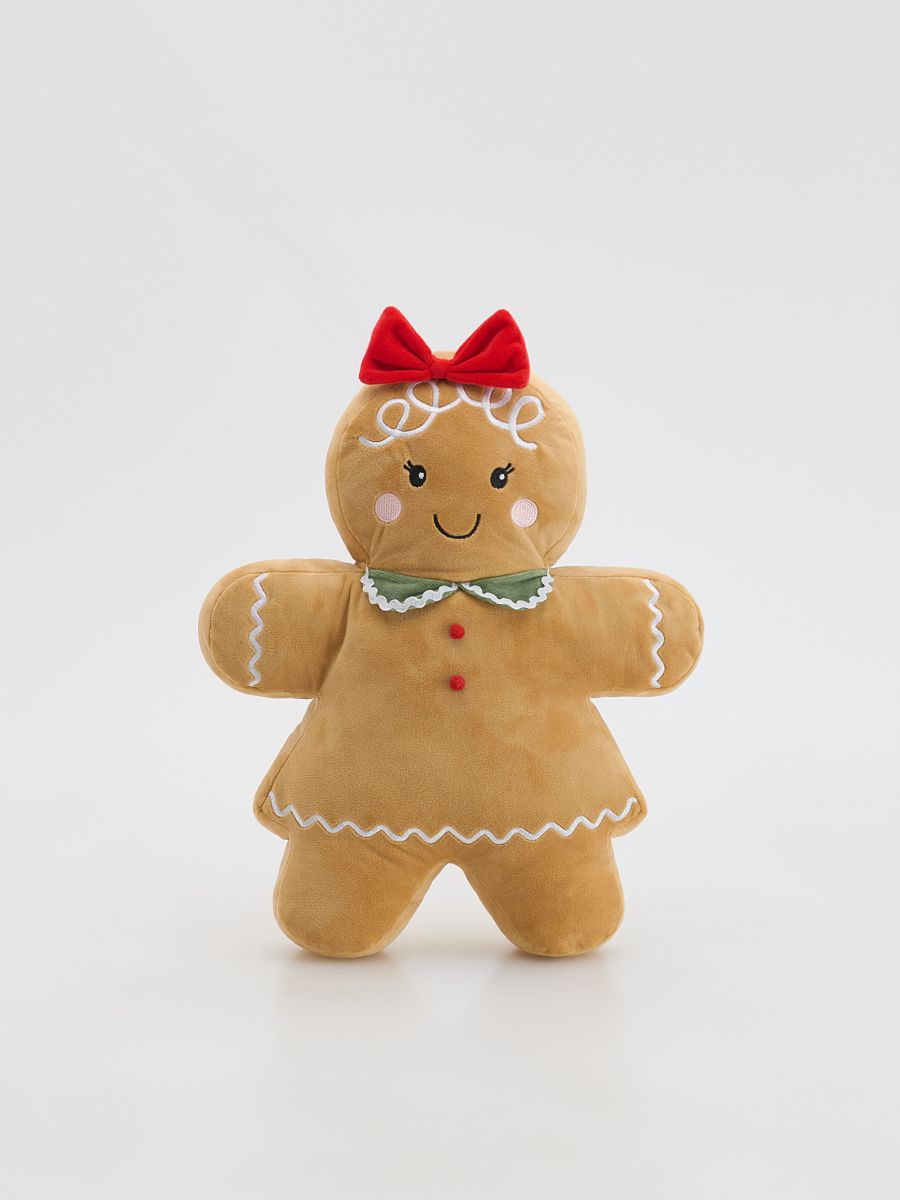 Jõuluteemaline piparkoogimehikesekujuline padi - beež - RESERVED