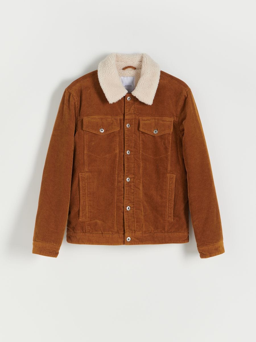 Sherpajacke aus Kord - goldbraun - RESERVED - 2