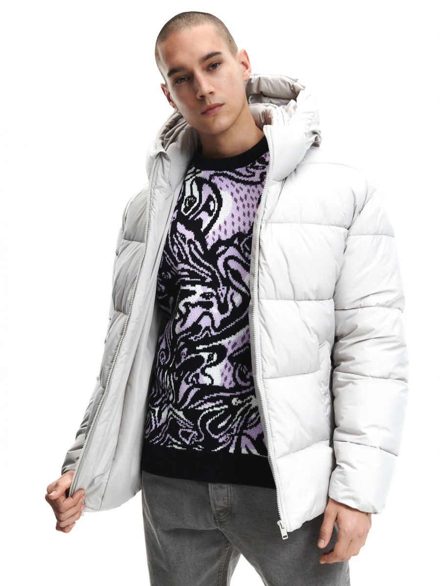 Jacket with recycled fabric fill - light grey - RESERVED - 5