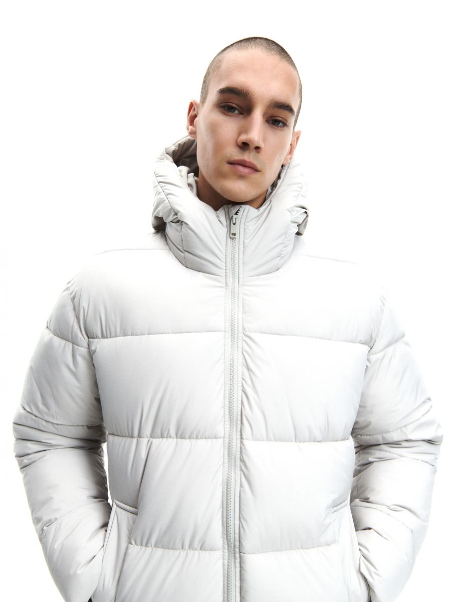 Jacket with recycled fabric fill - light grey - RESERVED - 7