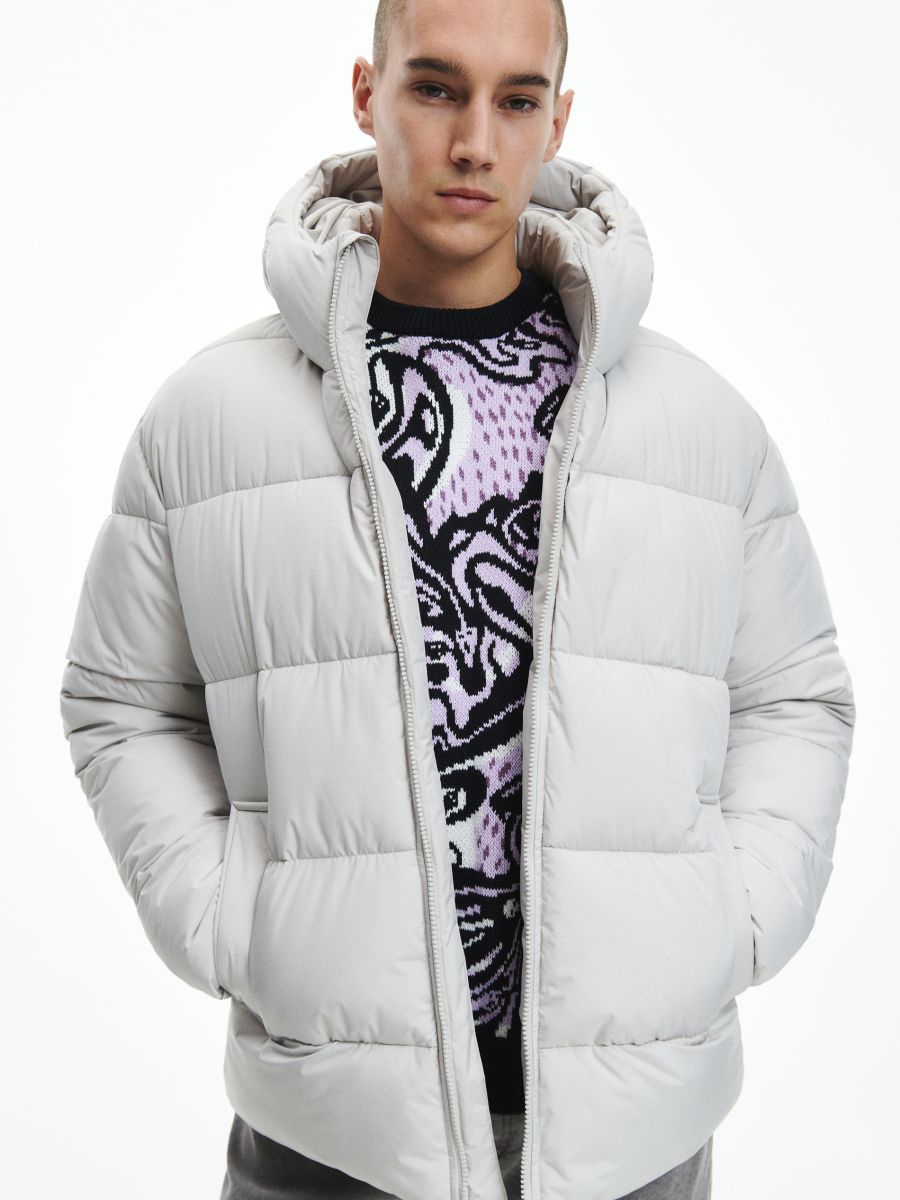 Jacket with recycled fabric fill - light grey - RESERVED - 4