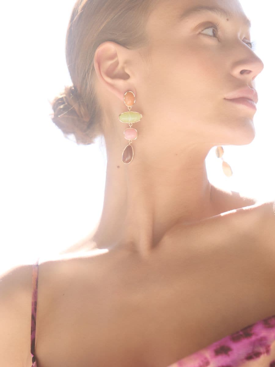 Dangle earrings - multicolor - RESERVED - 4