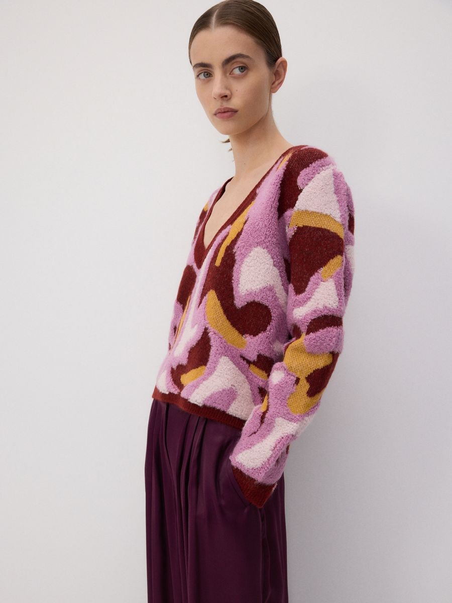 Jacquard jumper - multicolor - RESERVED - 2