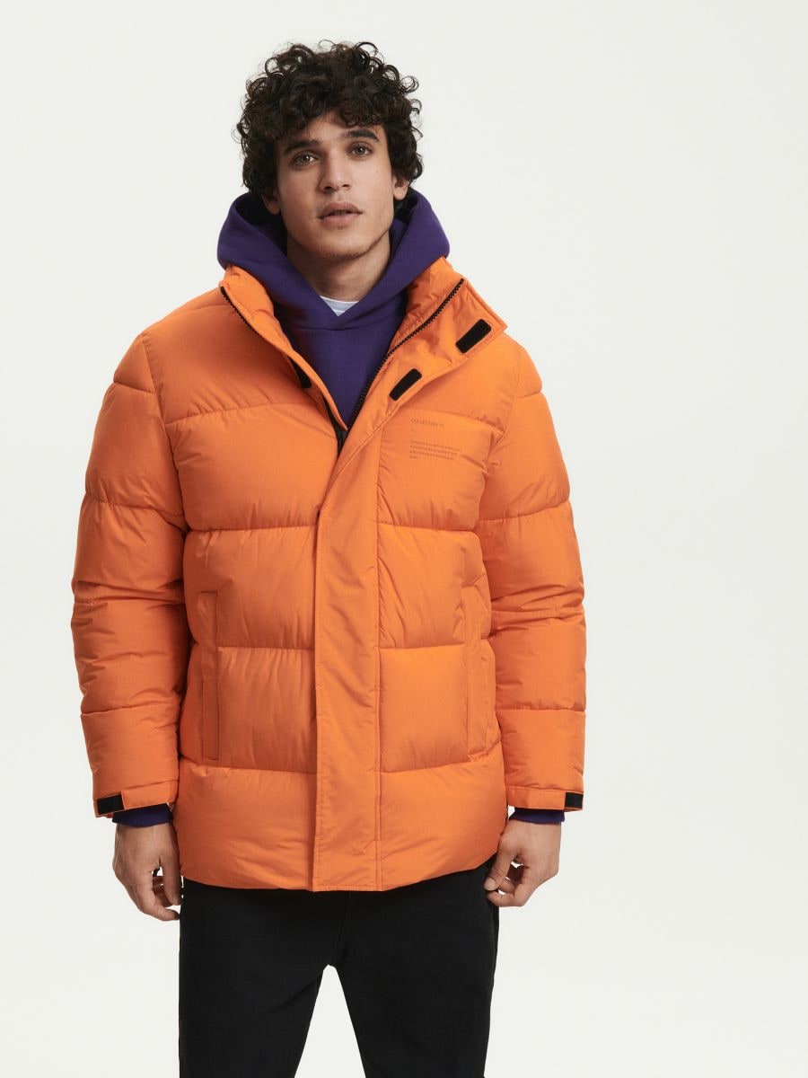 Jacket with adjustable hood - orange - RESERVED - 4