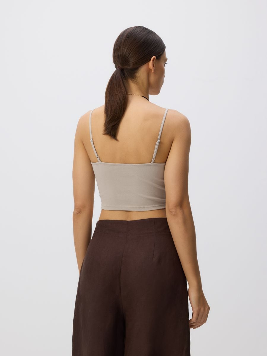 Cami crop top - light grey - RESERVED - 2