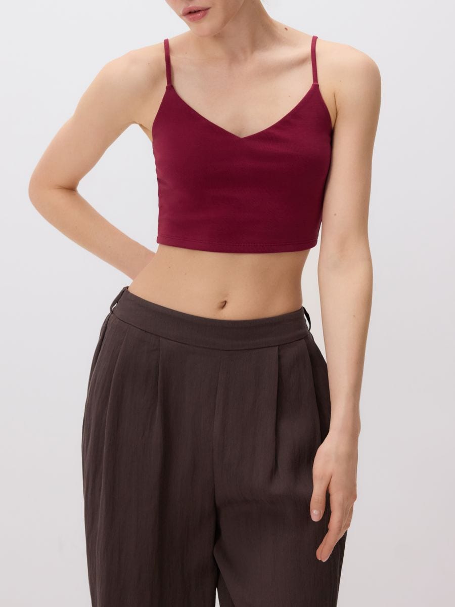 Cami crop top - mauve - RESERVED - 3