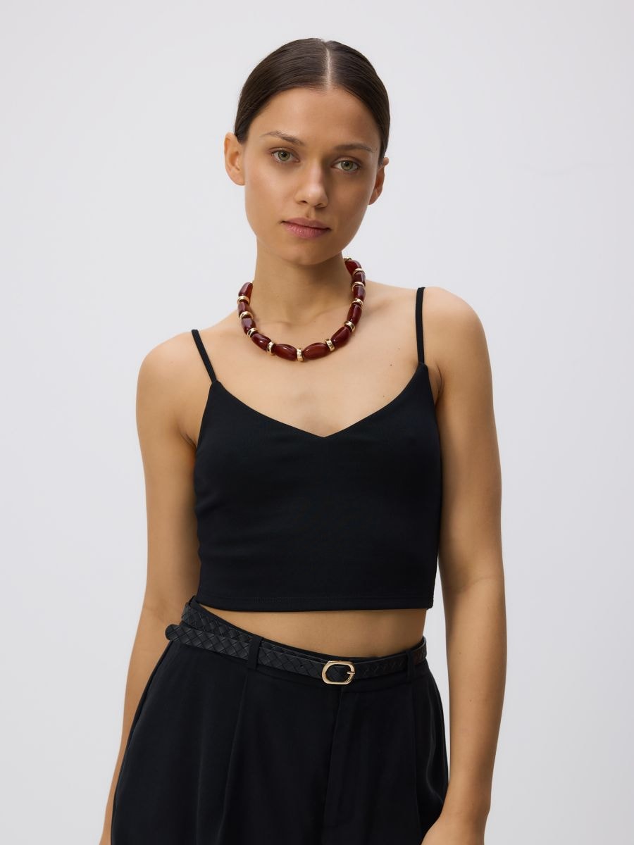 Cami crop top - black - RESERVED - 2