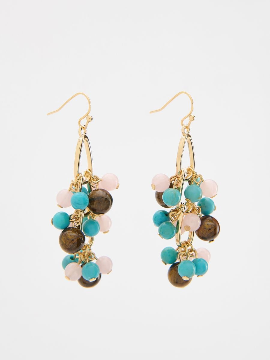 Earrings with gemstone details - multicolor - RESERVED - 2