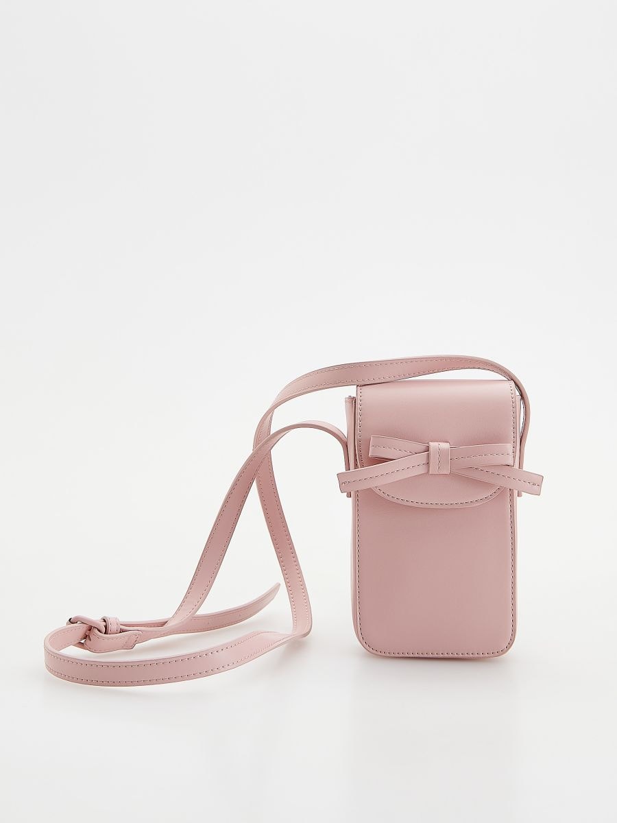 Mini torba od veštačke kože - pastelno pink - RESERVED