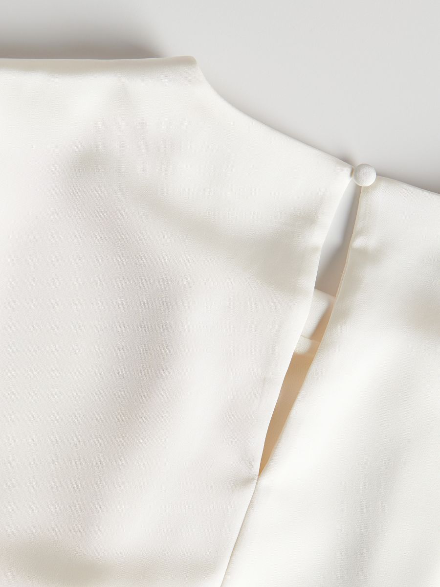 Top met sierplooitjes - CRÈME - RESERVED - 8