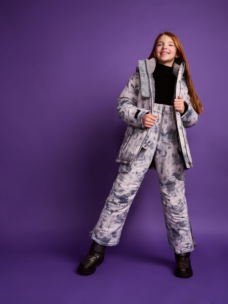 Insulated trousers with braces - multicolor - RESERVED - 4