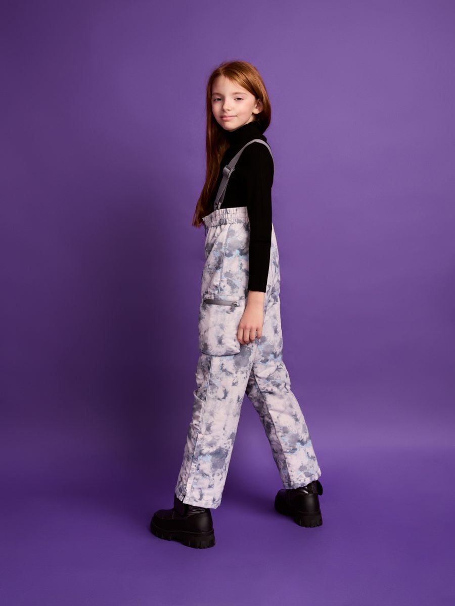 Insulated trousers with braces - multicolor - RESERVED - 4