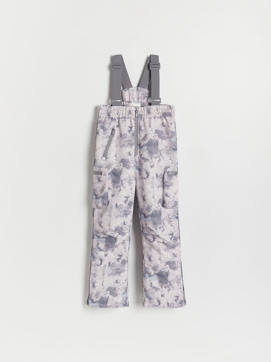 Insulated trousers with braces - multicolor - RESERVED - 3
