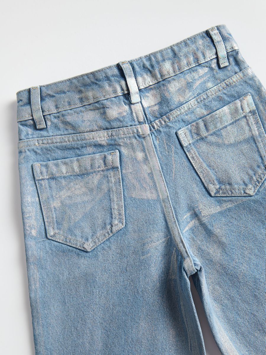 Jeans with metallic effect - blue - RESERVED - 2