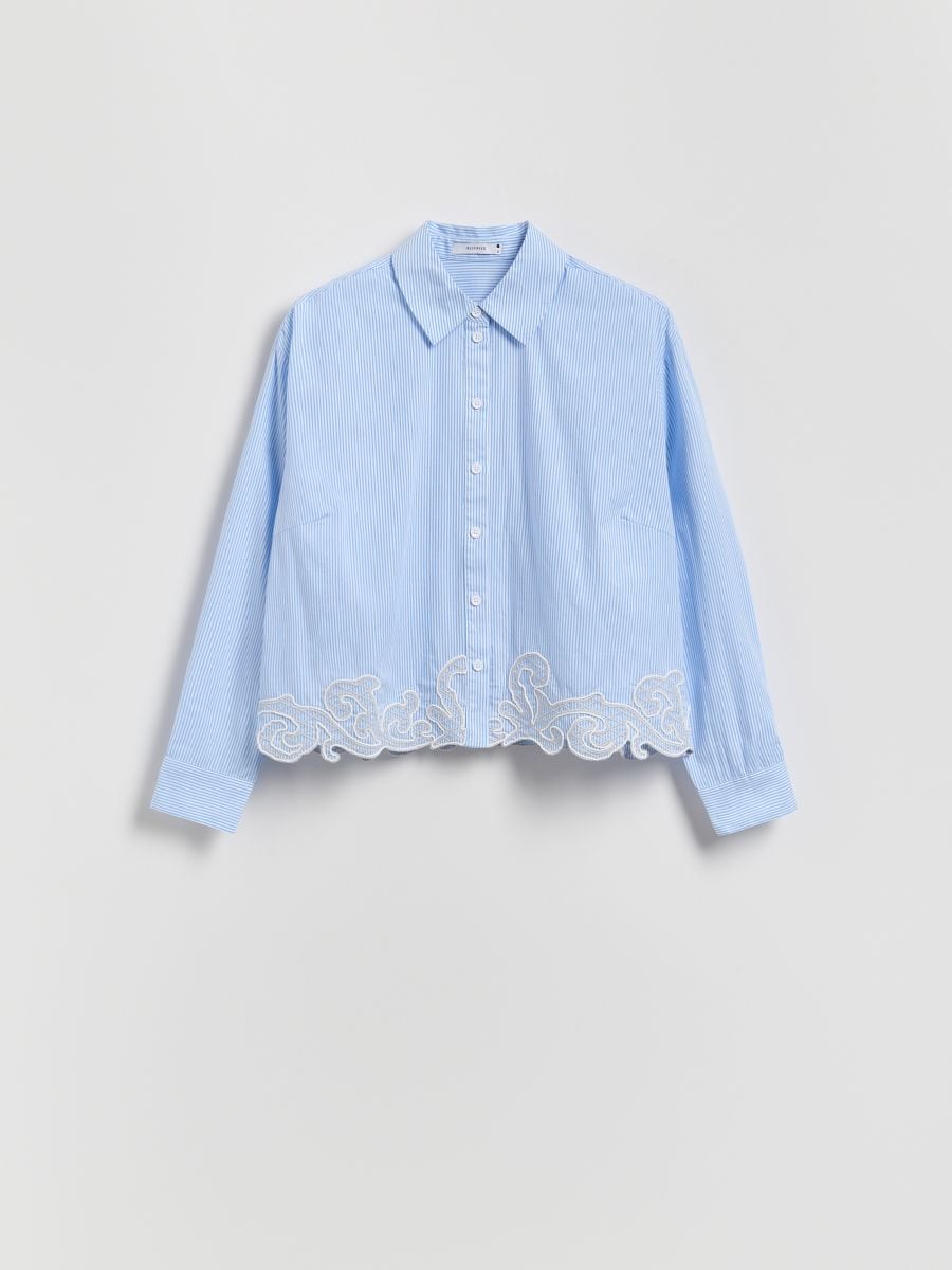 LADIES` SHIRT - blāva zila - RESERVED