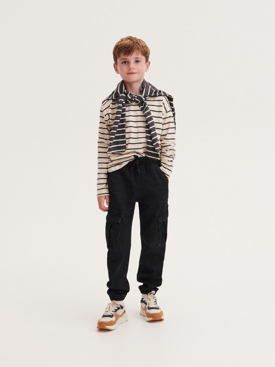Elastic cargo joggers - black - RESERVED - 4