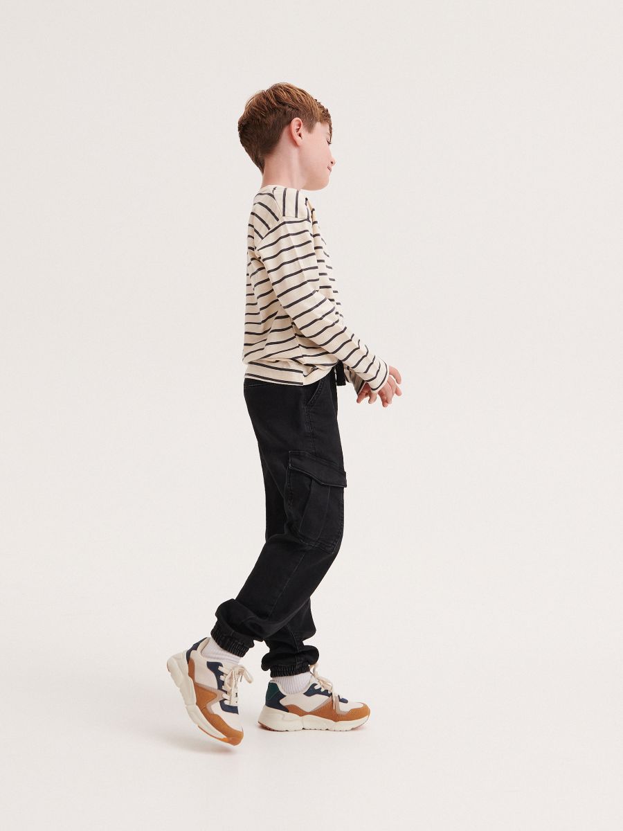 Elastic cargo joggers - black - RESERVED - 5