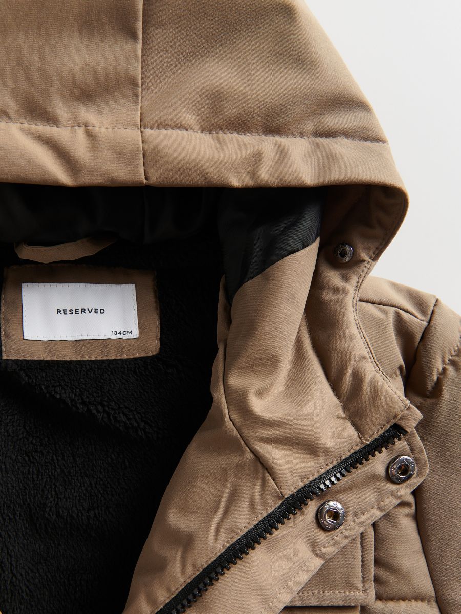 Quilted coat with lining - dark brown - RESERVED - 6