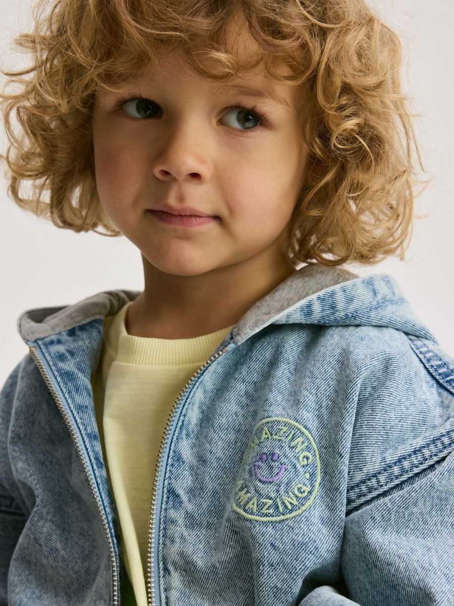 Denim jacket with hood - blue - RESERVED - 7