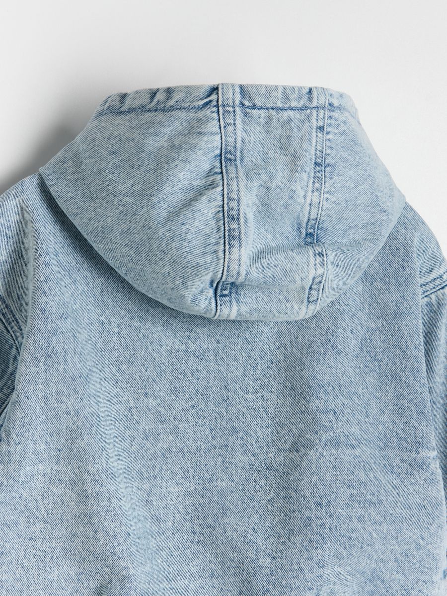 Denim jacket with hood - blue - RESERVED - 4