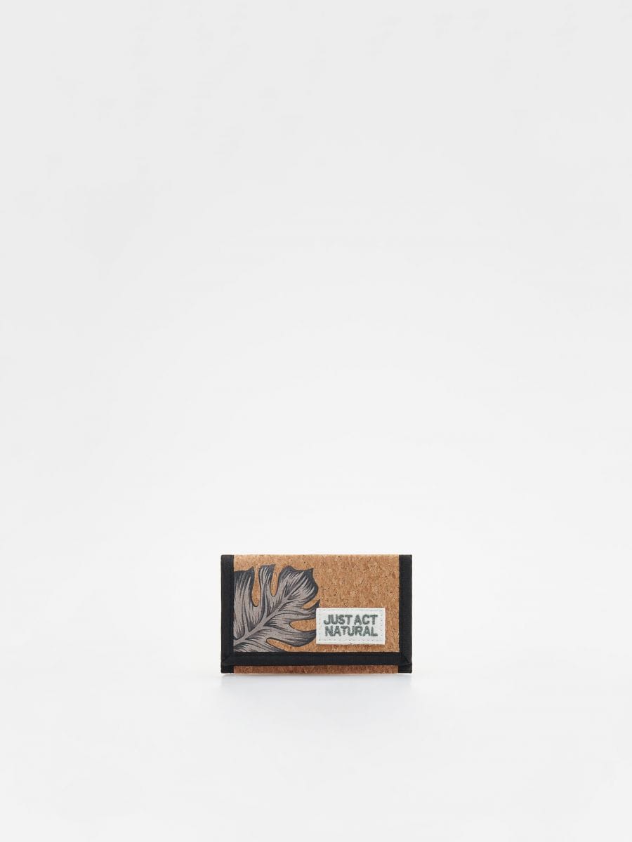Cork wallet with print - black - RESERVED - 4